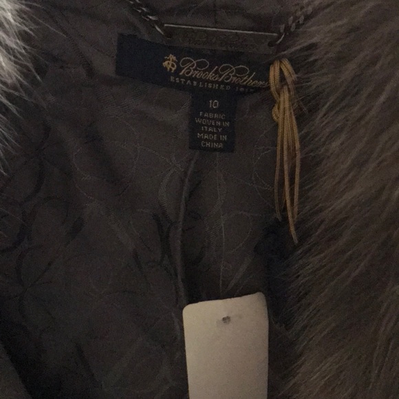Brooks brothers wool jacket with real rabbit fur - Picture 4 of 8